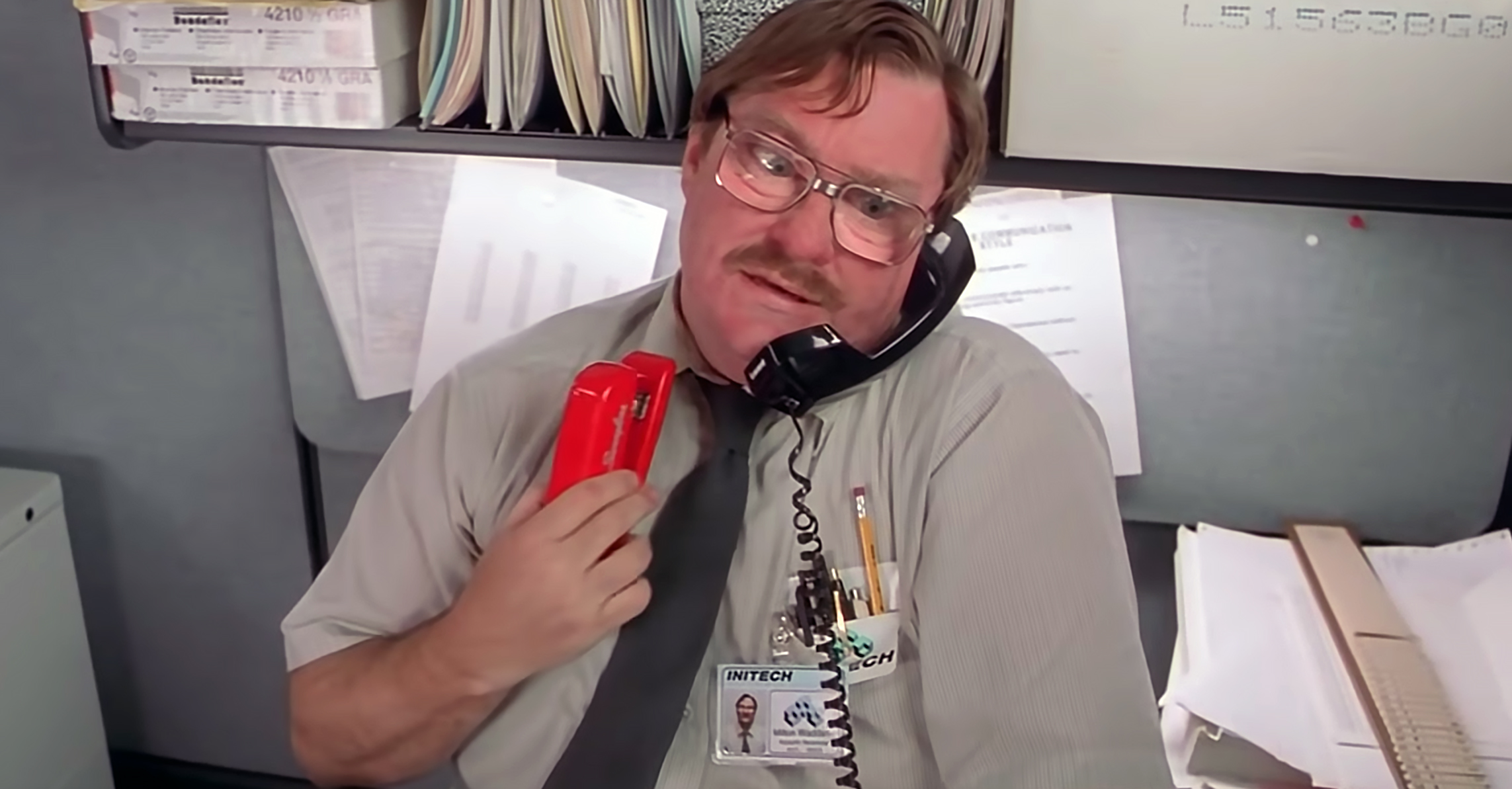 the office red stapler